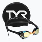 TYR Tracer-X Elite Mirrored gold/black swimming goggles