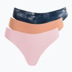 Women's thongs Under Armour Pure Stretch Ns Thong 3 pairs canyon pink/black