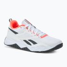 Men's Reebok NFX training shoes cloud white/core black/orange flare