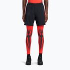 Men's training shorts Reebok Athlete Speed black/energy red