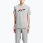 Men's T-shirt Reebok Gs Vector Tee medium grey heather/vector red