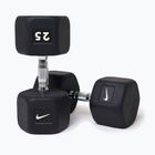 Rubber-coated dumbbell Nike Strength Hex Dumbbell 25 kg black/white