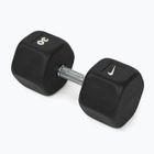 Rubber-coated dumbbell Nike Strength Hex Dumbbell 30 kg black/white