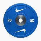 Bumper weight Nike Strength Pro Urethane Bumper Plates 20 kg blue/white