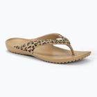 Women's Crocs Kadee II Leopard/gold flip flops