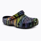 Women's Crocs Classic Seasonal Printed zebra rainbow slides