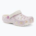 Crocs Classic Glitter Clog children's flip-flops bianco sporco