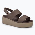 Women's Crocs Brooklyn Low Wedge mushroom/stucco sandals