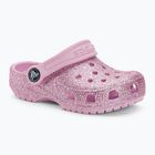 Crocs Classic Glitter Clog T white/rainbow children's flip-flops