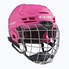 Children's hockey helmet CCM Tacks 70 Combo JR pink