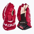 CCM JetSpeed FT6 Pro SR red/white hockey gloves