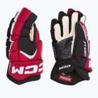 CCM JetSpeed hockey gloves FT680 SR black/red/white