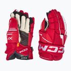CCM Tacks XF SR red/white hockey gloves