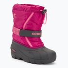 Sorel Flurry Dtv deep blush/tropic pink children's snow boots