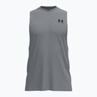 Men's training shirt Under Armour Left Chest Cut Off Tank steel light heather/black