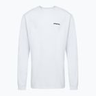 Men's Patagonia P-6 Logo Responsibili Longsleeve white