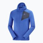 Men's Salomon Outline FZ Hoodie fleece sweatshirt blue LC1787900