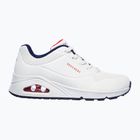 SKECHERS Uno Stand On Air women's shoes white durabuck/navy/red trim/mesh