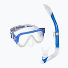 Snorkelling set Mares Keewee Splash blue/white/clear