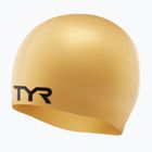 TYR Wrinkle Free gold swimming cap