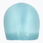 TYR Long Hair Wrinkle Free Silicone swimming cap light blue