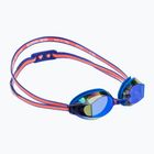 Women's swim goggles TYR Blackops 140 Ev Racing Mirrored blue/coral