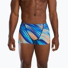 Men's swimming boxers TYR Durafast Elite Riptidal Square Leg teal/orange