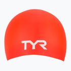 Swim cap TYR Long Hair Wrinkle Free Silicone bright red
