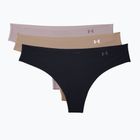 Under Armour Ps Thong women's briefs 3 pcs black/beige/graphite