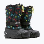Sorel Flurry Print Boys black/black children's snow boots