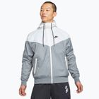 Men's Nike Sportswear Windrunner jacket smoke grey/white/smoke grey/black