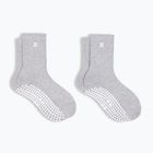 Women's socks Sweaty Betty Pilates Crew Gripper 2 pary light grey marl