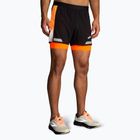 Men's Brooks Run Visible 5" 2IN1 2.0 running shorts black/ecru/fluoro flash