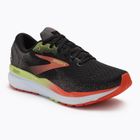 Brooks Ghost 16 men's running shoes black/mandarin red/green