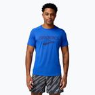 Brooks Distance 3.0 men's running shirt neo blue/brooks logo