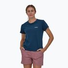 Women's trekking T-shirt Patagonia P-6 Logo Responsibili-Tee tidepool blue