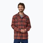 Men's Patagonia Organic Cotton MW Fjord Flannel shirt ice caps/burl red