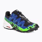 Men's running shoes Salomon Spikecross 6 GTX black/surf the web/green gecko