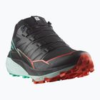 Salomon Thundercross men's running shoes black/cherry tomato/electric green