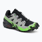Men's running shoes Salomon Speedcross 6 GTX black/alloy/green gecko