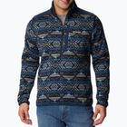 Men's Columbia Sweater Weather II Printed collegiate navy checkered peaks print trekking sweatshirt