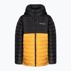 Columbia Powder Lite Hooded raw honey/shark children's down jacket