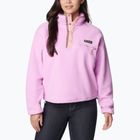 Columbia Helvetia Cropped 1/2 cosmos/salmon rose/fig women's fleece sweatshirt