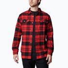 Men's Columbia Flare Gun Stretch Flannel sail red river crossing plaid shirt