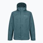 Men's trekking sweatshirt Columbia Triple Canyon Grid Fleece Full Zip II compass blue heather/black