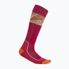 Icebreaker women's ski socks Ski+ Light OTC Alps 3D electron pink/earth/snow