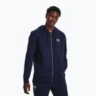 Men's sweatshirt Under Armour Essential Fleece FZ Hood midnight navy/white