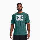 Men's Under Armour Boxed Sportstyle coastal teal/white t-shirt