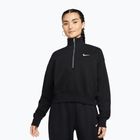 Women's sweatshirt Nike Sportswear Phoenix Fleece 1/2 Zip Cropped black/sail