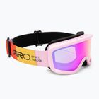 Children's ski goggles Giro Chico 2.0 Jr light pink blocks/amber pink